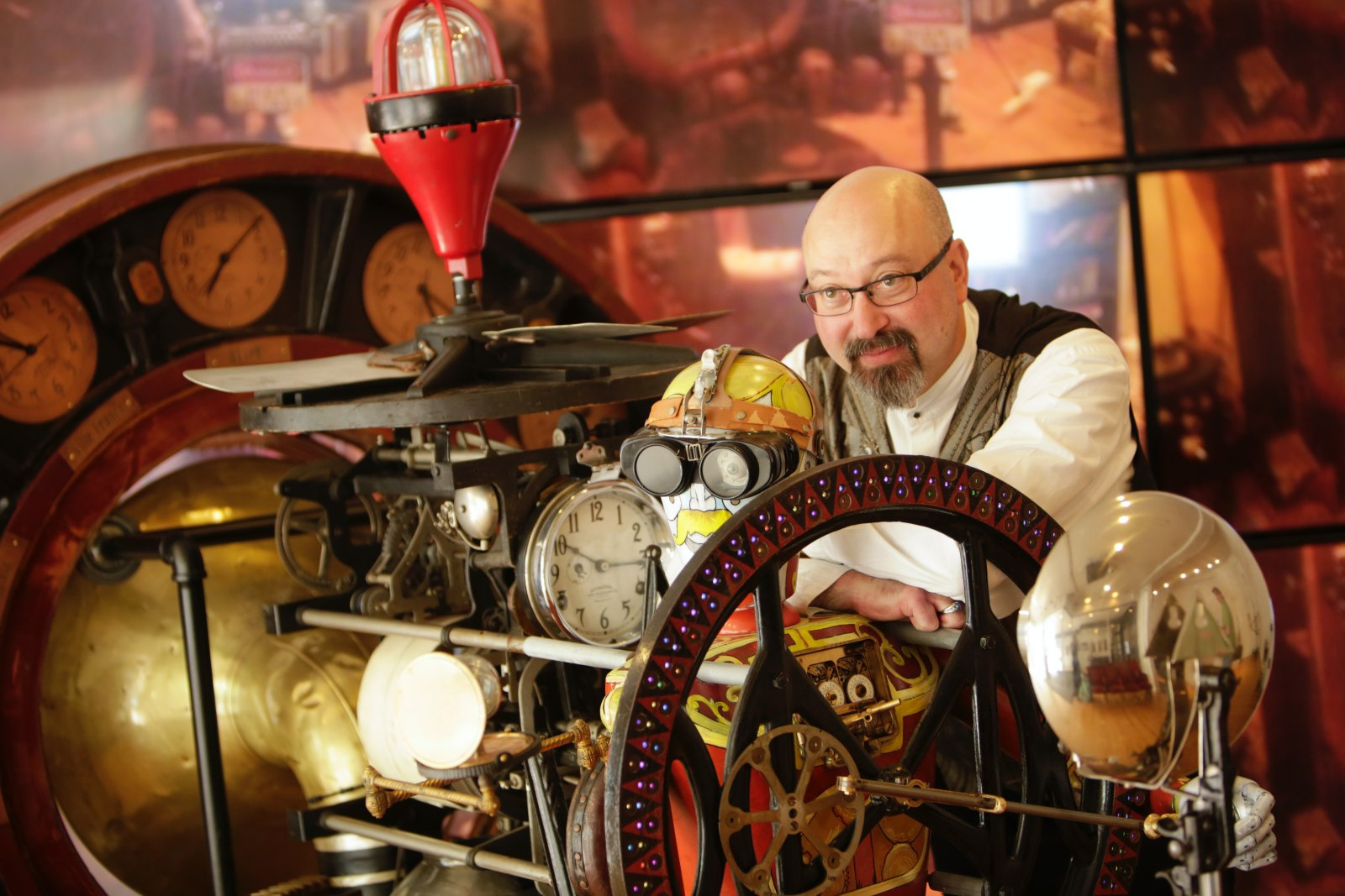 Bruce Rosenbaum pictured with one of his creations.